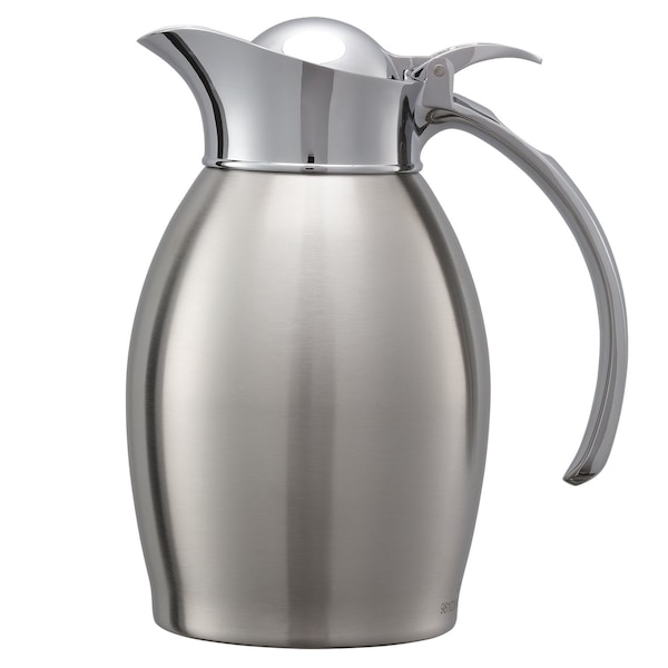 Nicollet Series Flip Top Stainless Vacuum Insulated Carafe, 20 Ounce, Brushed